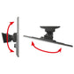 Side views of the Zenec Z-N1000 auto radio monitor mount showing tilt adjustment, with red arrows indicating vertical and horizontal range of motion.