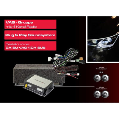 Gladen-Sound Up VAG 4CH Sub-VW-Complete Set-Masori.de