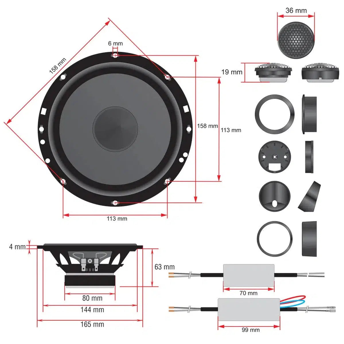 Ampire-SDC165-6.5" (16,5cm) Speaker Set-Masori.de