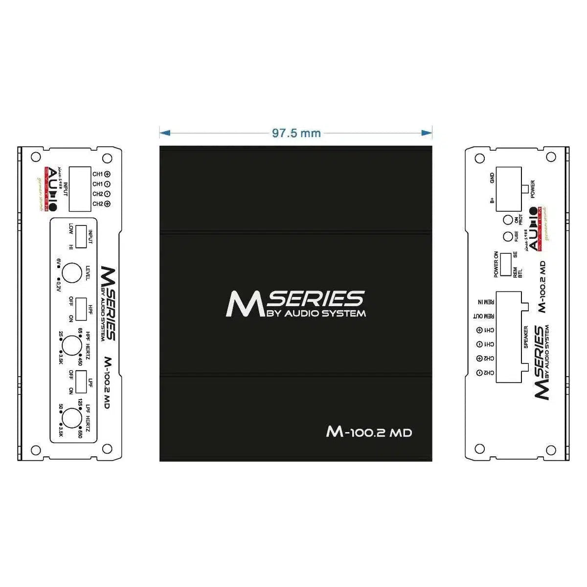 Audio System-M-100.2 MD-2-Channel Amplifier-Masori.de