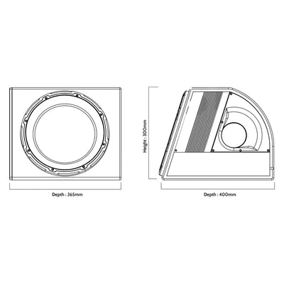 Edge Car Audio-DB EDB10A-E0-10" (25cm) Aktiv-Gehäusesubwoofer-Masori.de