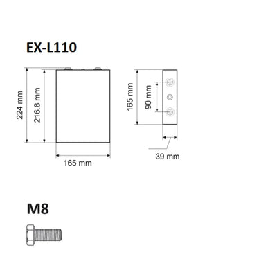 Elerix-EX-L110-2C-110Ah-LiFePO4-Lithium - LiFeYPO4 Cell-Masori.de