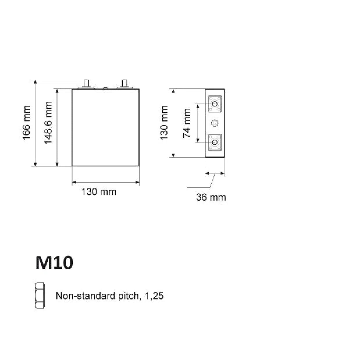 Elerix-EX-L50-4C-50Ah-LiFePO4-Lithium - LiFeYPO4 Cell-Masori.de