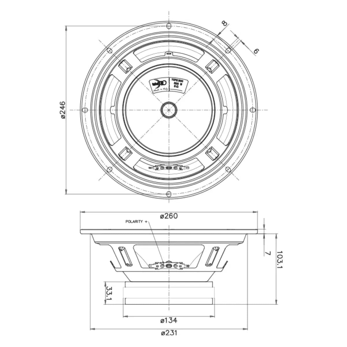 FaitalPro-10FE300-10" (25cm) bass-midrange driver-Masori.de