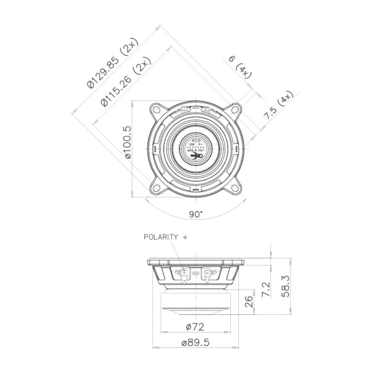 FaitalPro-4FE35-4" (10cm) midrange driver-Masori.de