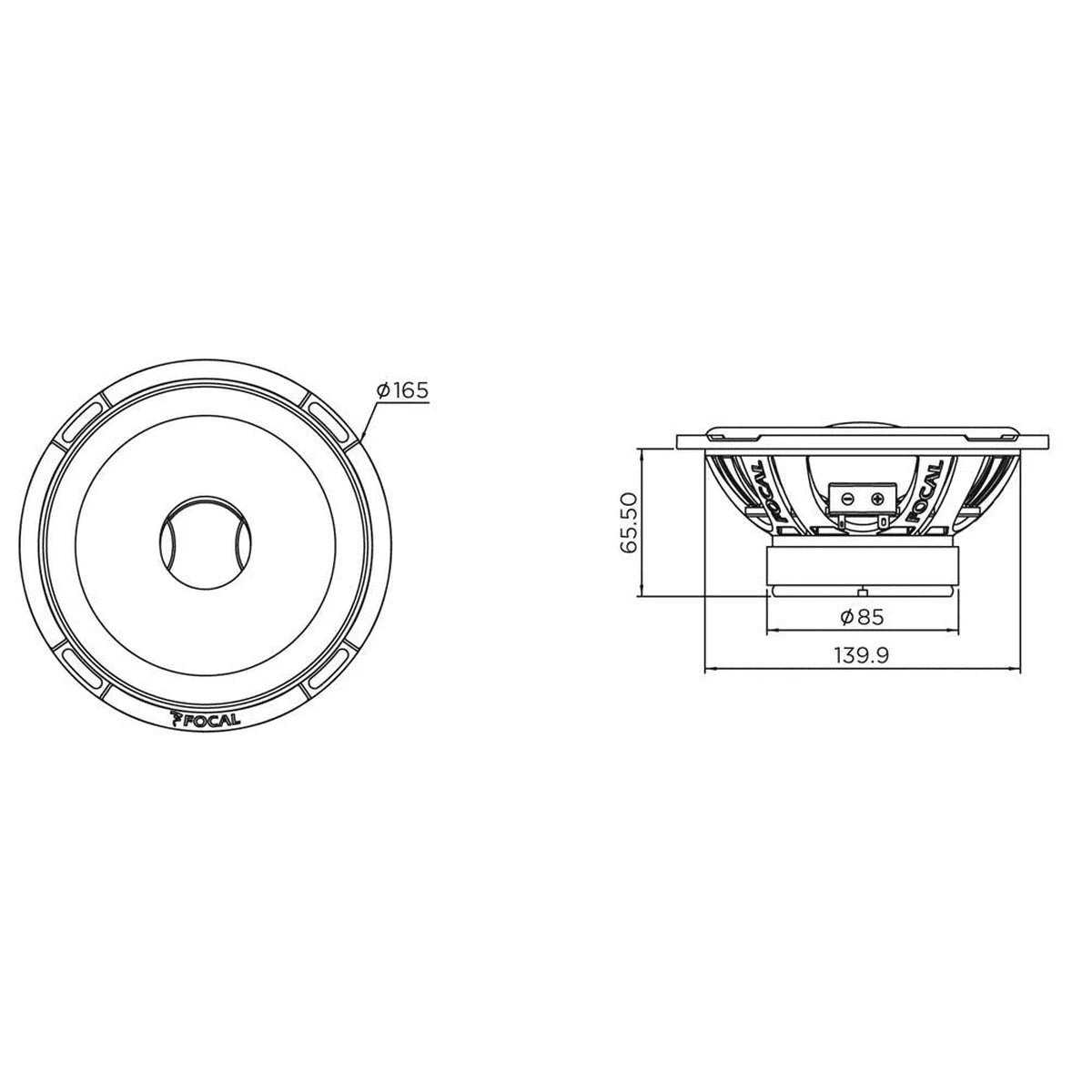 Focal-Polyglass PC165LE-6.5" (16,5cm) Coaxial-Loudspeaker-Masori.de