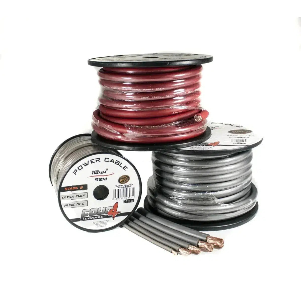 Four Connect-Stage2 20mm² OFC Ultra-Flex 50m-20mm² power cable-Masori.de