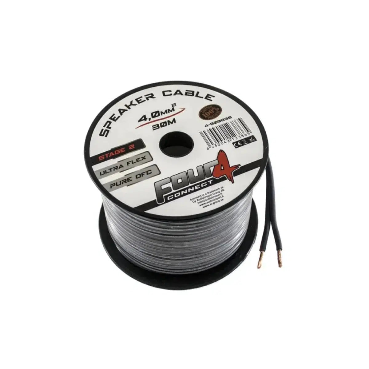 Four Connect-Stage2 2x4mm² OFC 30m-2x4mm² Speaker cable-Masori.de