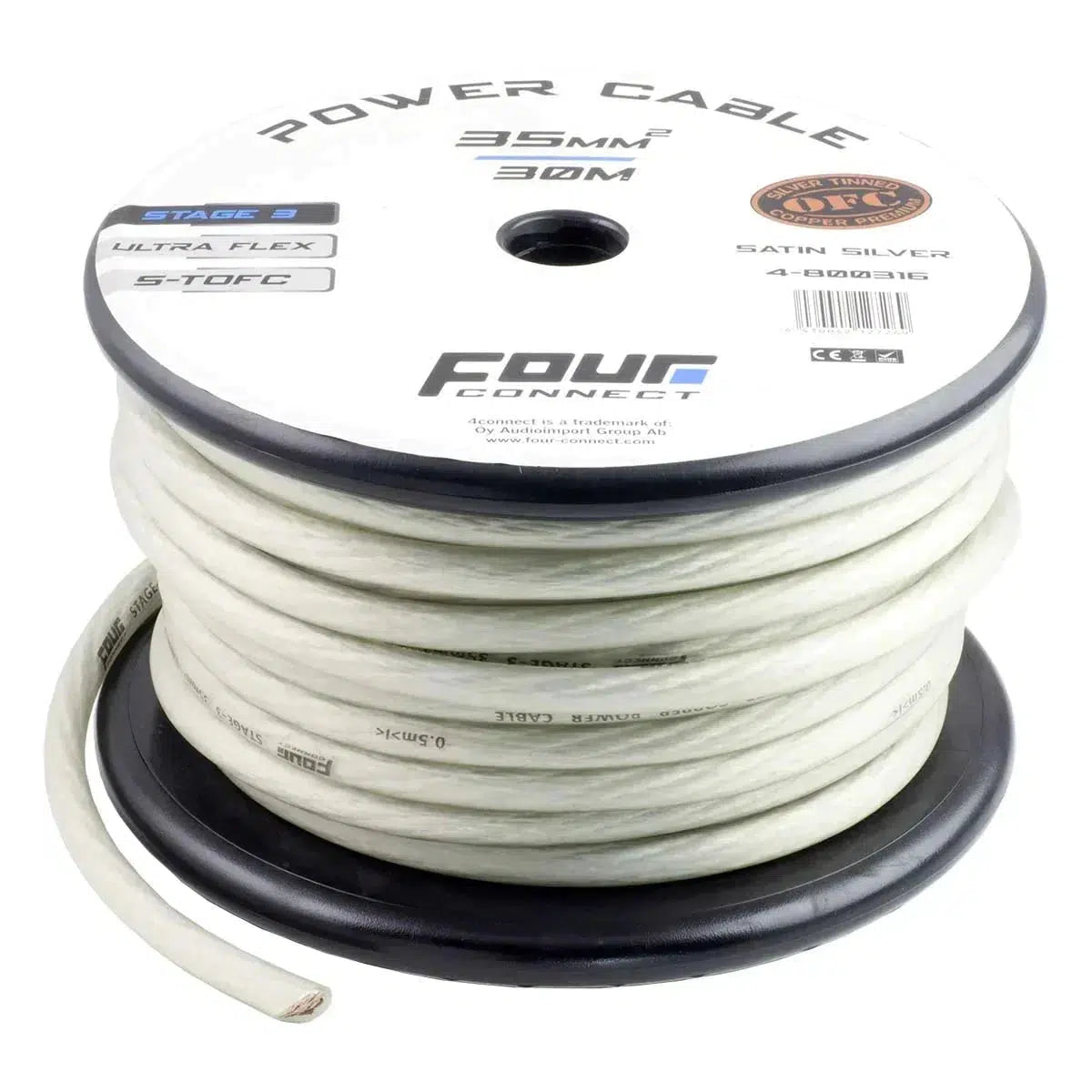 Four Connect-Stage3 35mm² S-TOFC Ultra-Flex 30m-35mm² power cable-Masori.de