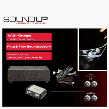 Gladen-Sound Up VAG 4CH Sub-VW-Complete Set-Masori.de