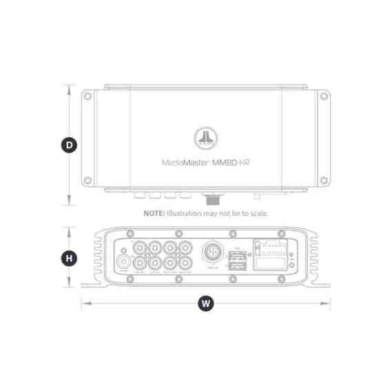 JL Audio MM80-HR Digital media receiver for marine applications