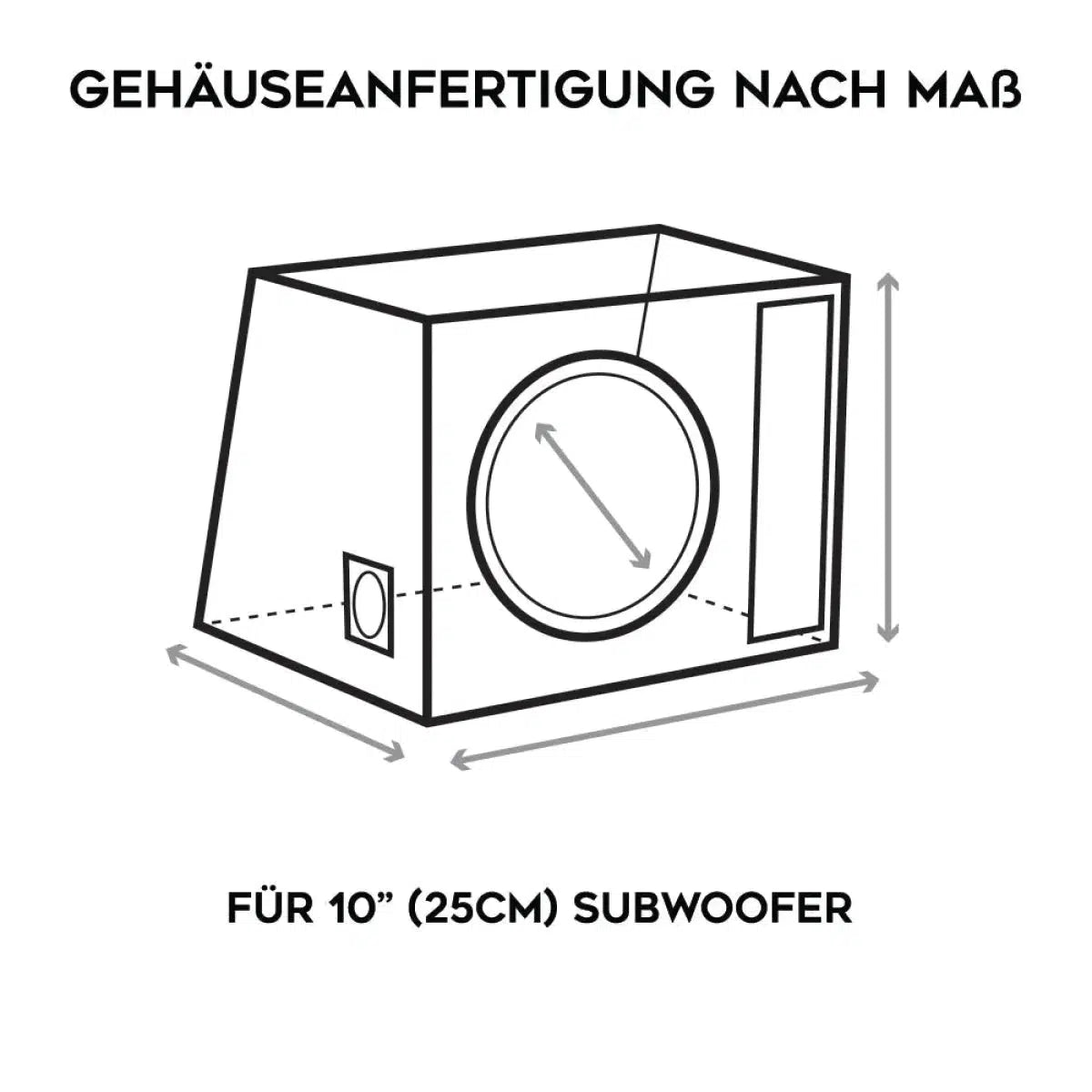 Masori-10"(25cm) subwoofer enclosures - made to measure-10" (25cm) subwoofer enclosures-Masori.de