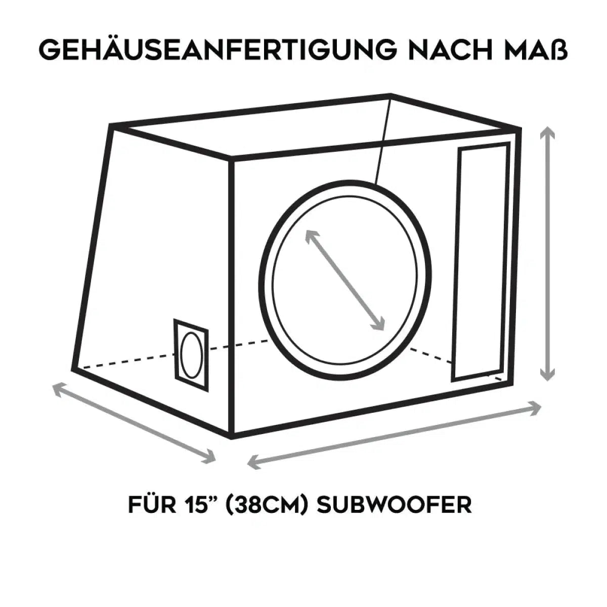 Masori-15"(38cm) subwoofer enclosure - made to measure-15" (38cm) subwoofer enclosure-Masori.de