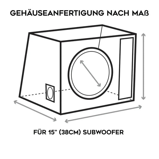 Masori-15"(38cm) subwoofer enclosure - made to measure-15" (38cm) subwoofer enclosure-Masori.de