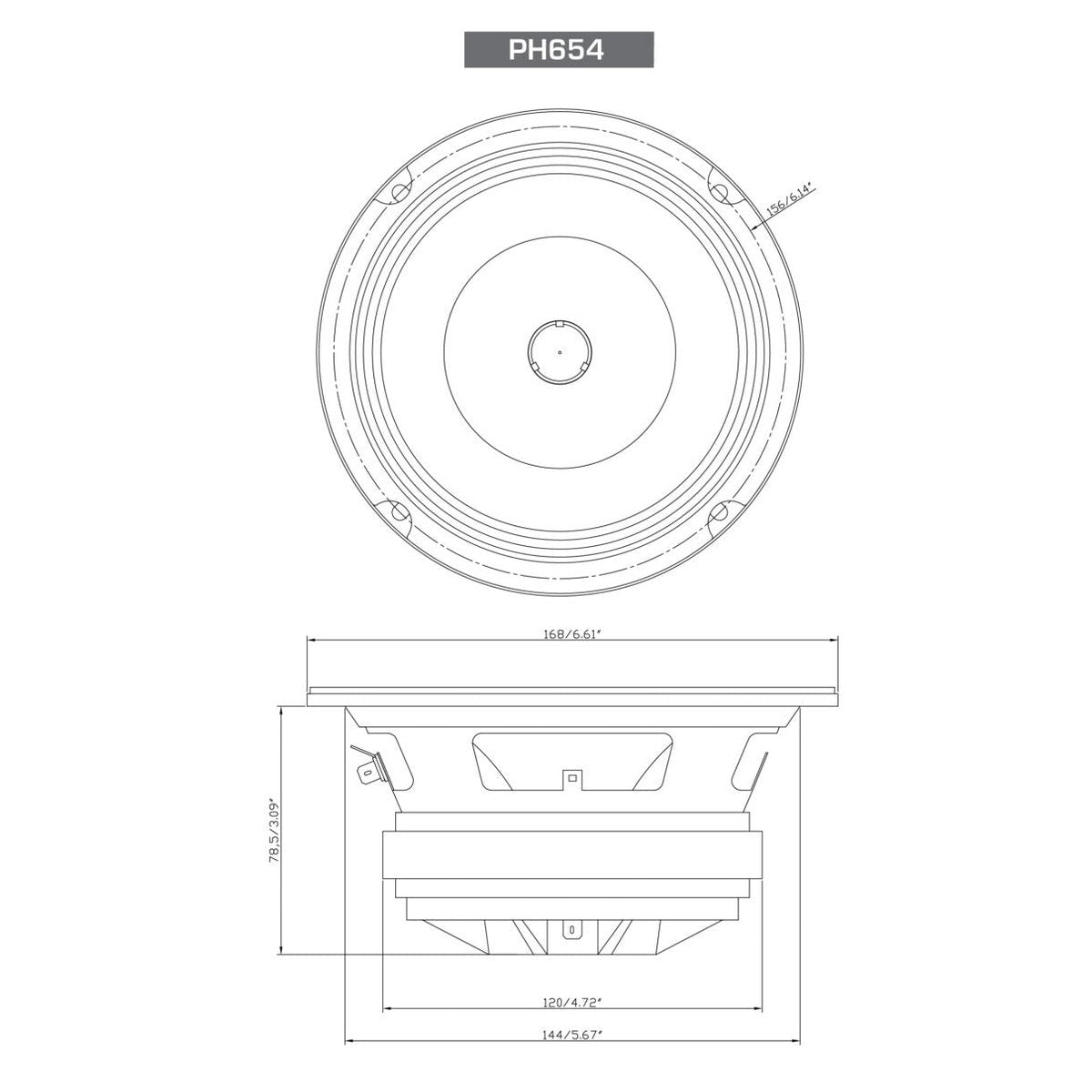 Cerwin Vega-PH654-6.5" (16,5cm) Coaxial Loudspeaker-Masori.de