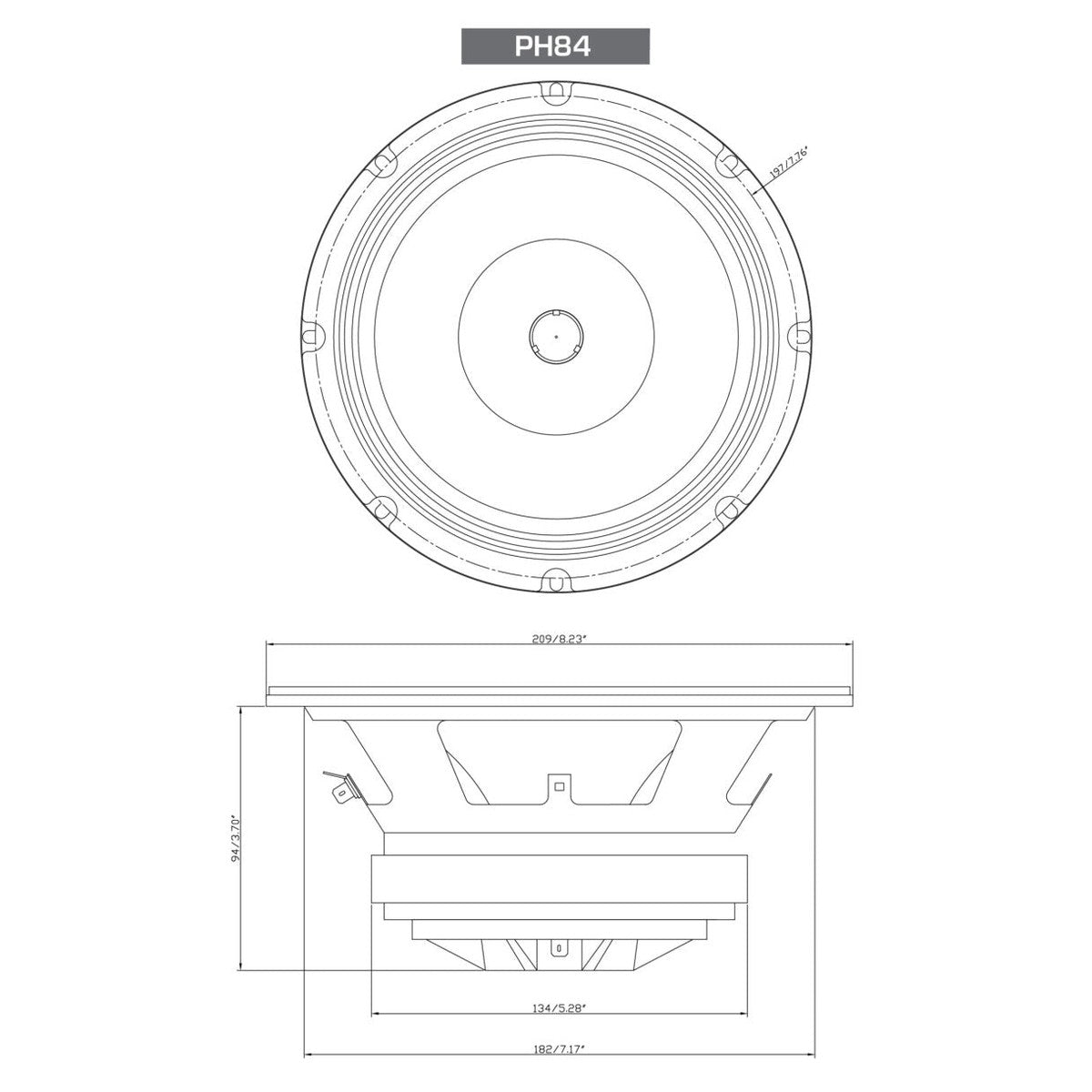 Cerwin Vega-PH84-8" (20cm) coaxial loudspeaker-Masori.de