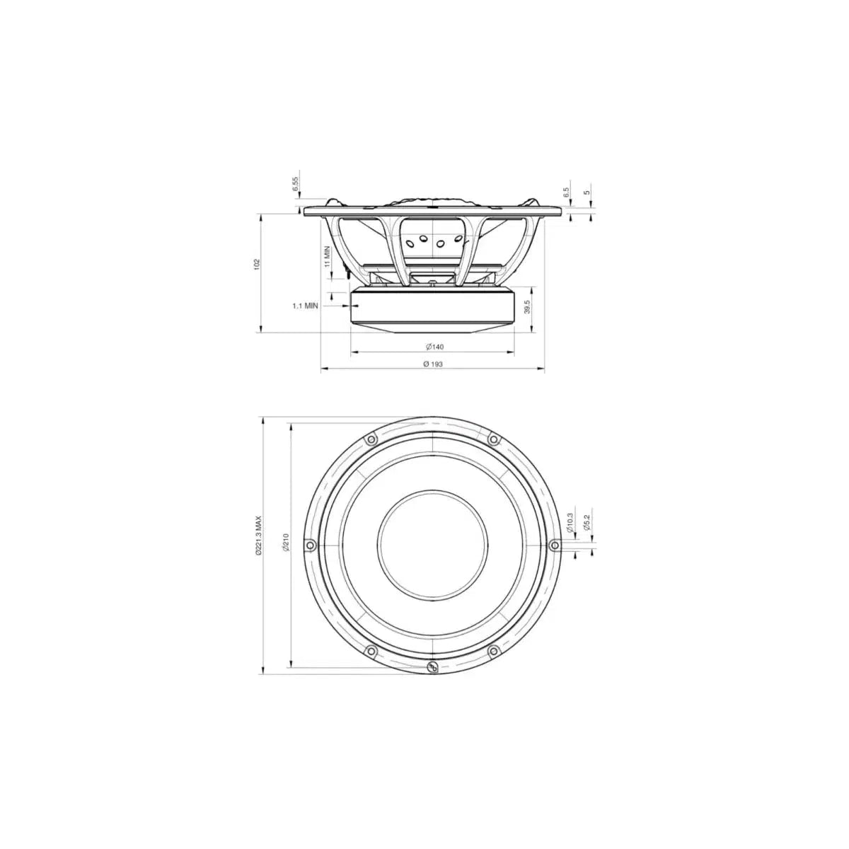 Purifi Audio-PTT8.0X04-NAB-01-8" (20cm) bass-midrange driver-Masori.de