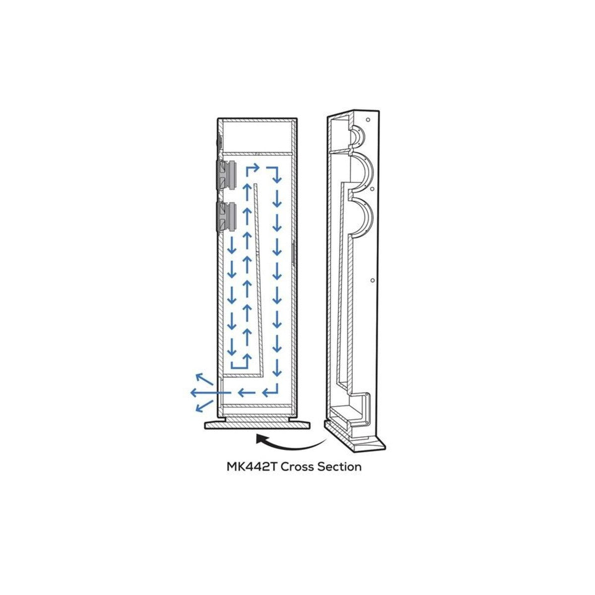 Dayton Audio-MK442T-4" (10cm) passive floorstanding loudspeaker-Masori.de