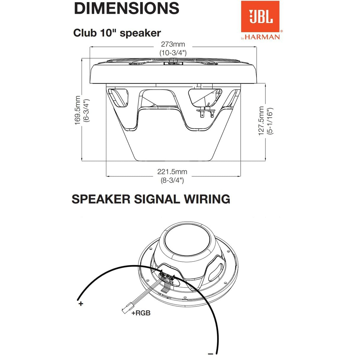 Subwoofer JBL-Marine Club102-10" (25cm)-Masori.de