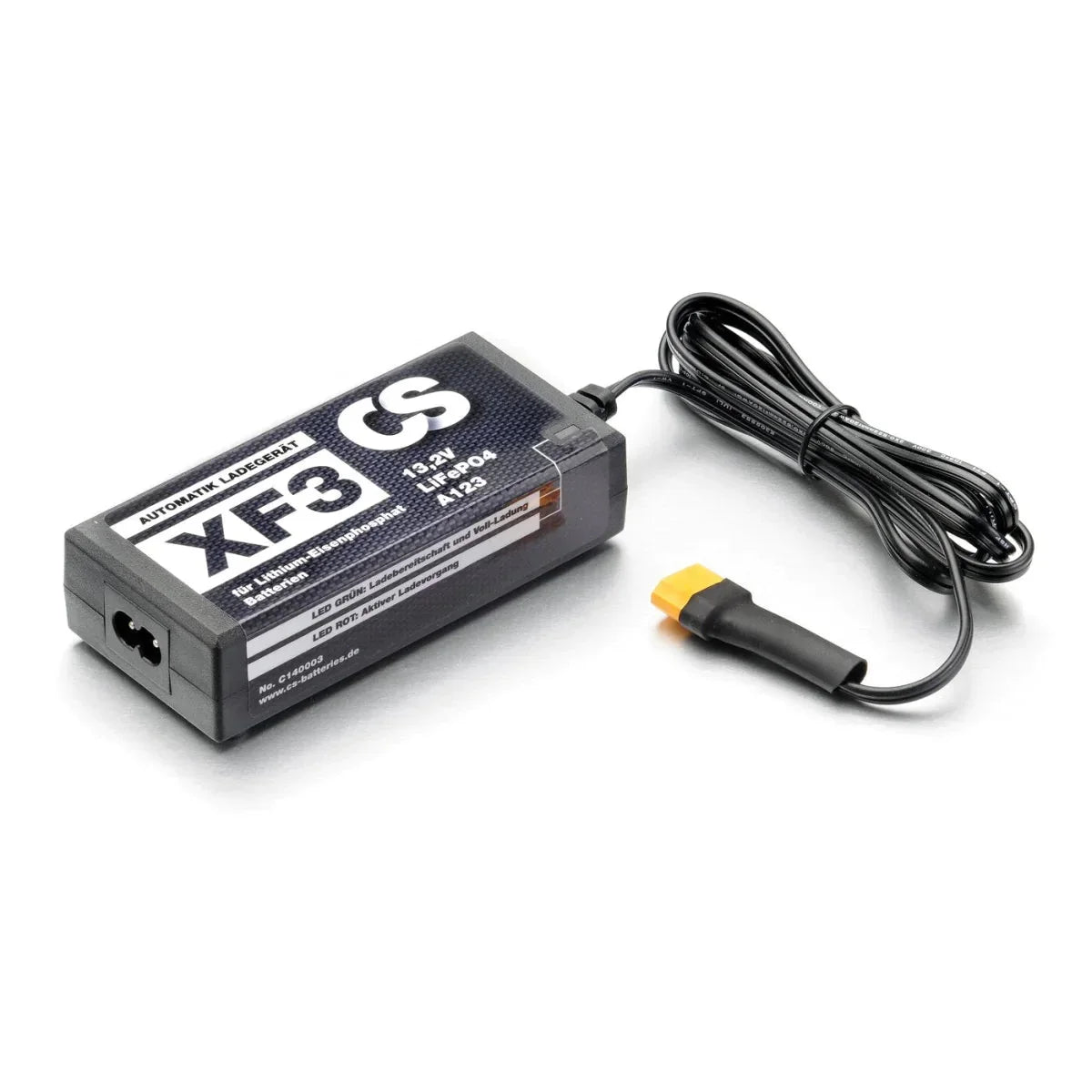 CS-Batteries-XF3 Cargador automático de litio LiFePO4 3A-Charger-Masori.de