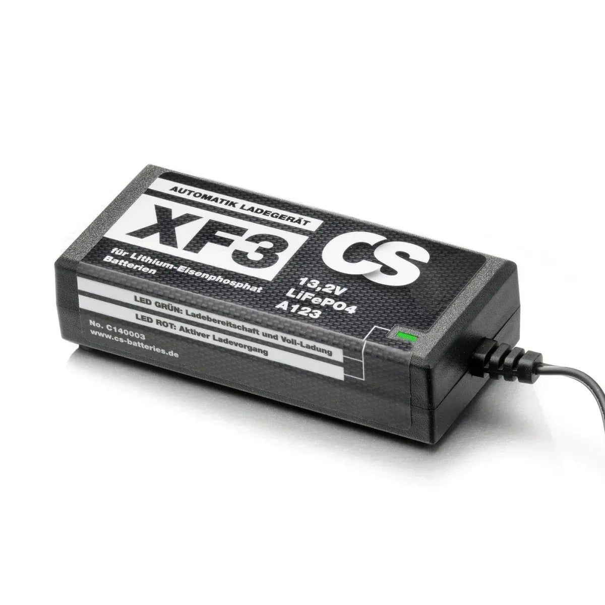 CS-Batteries-XF3 Cargador automático de litio LiFePO4 3A-Charger-Masori.de