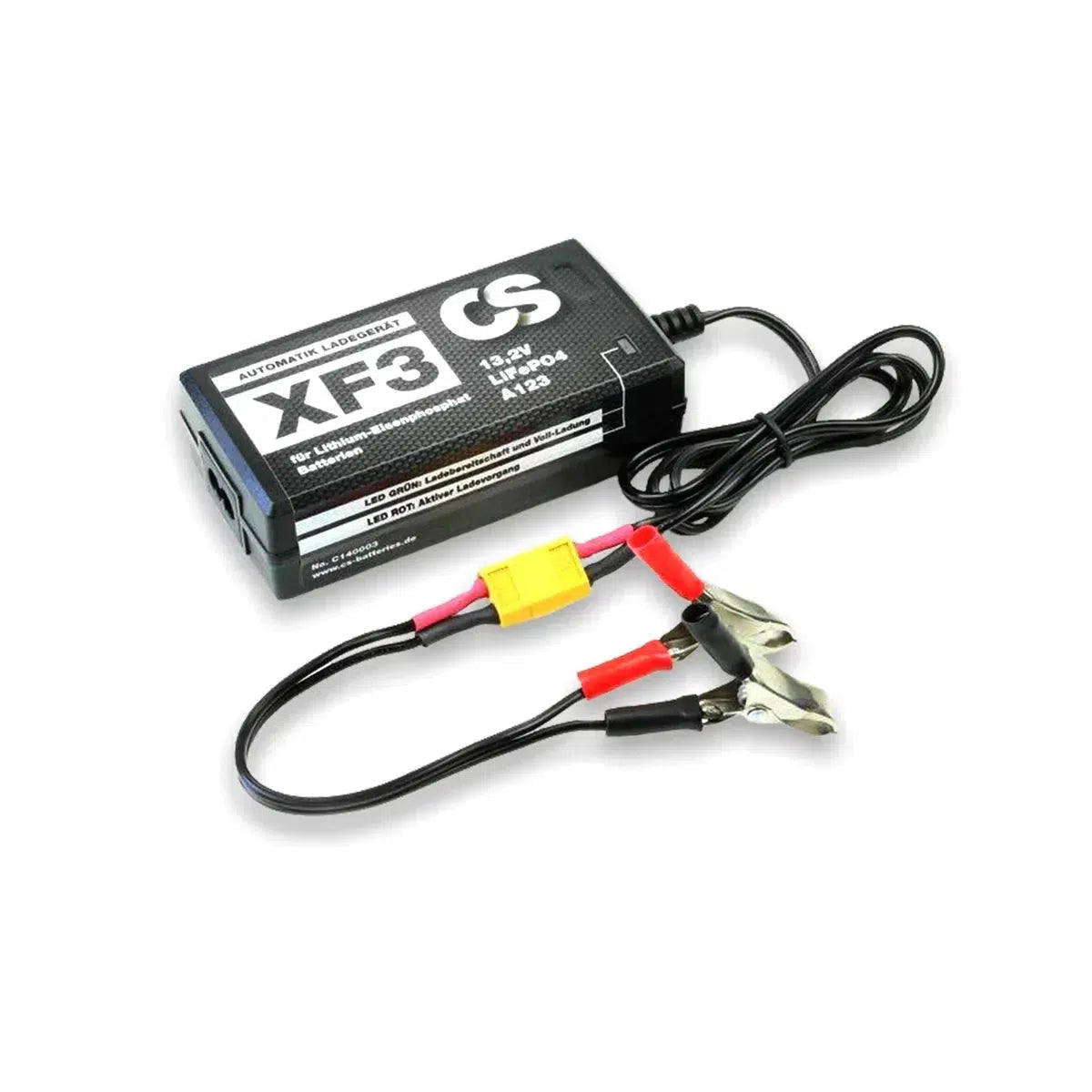 CS-Batteries-XF3 Cargador automático de litio LiFePO4 3A-Charger-Masori.de