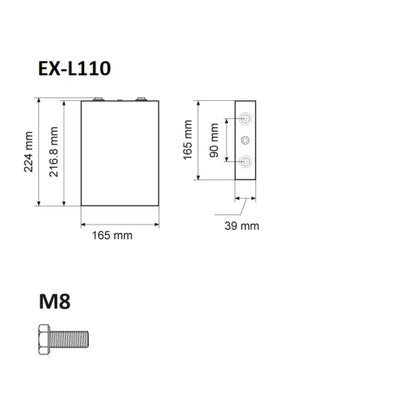 Elerix-EX-L110-2C-110Ah-LiFePO4-Litio - LiFeYPO4 Cell-Masori.de