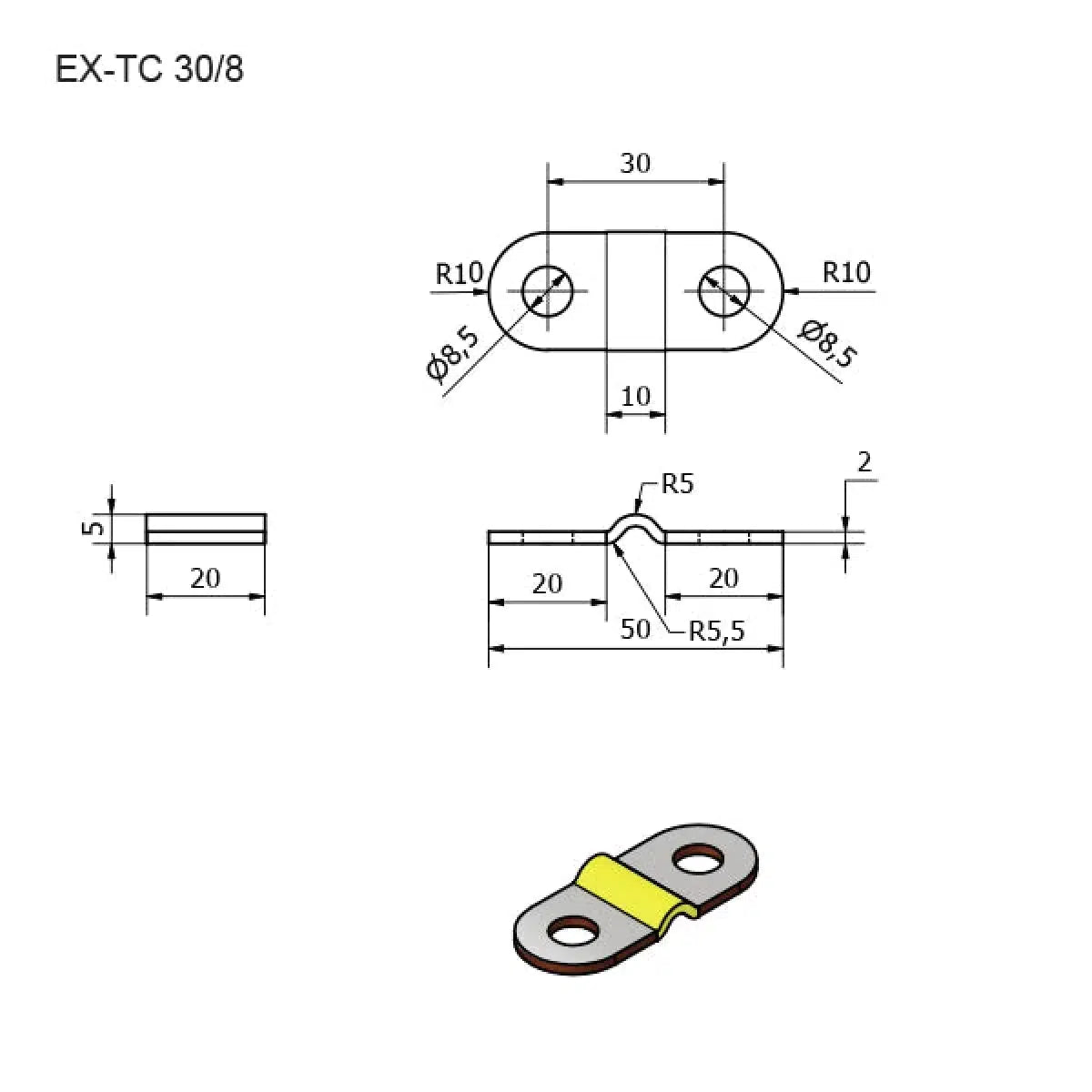 Elerix-EX-T30K Conector de batería SHORT-Battery-Accessories-Masori.de