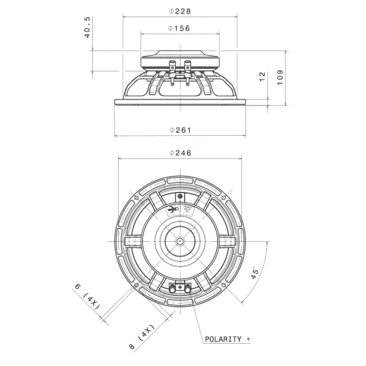 FaitalPro-10PR310 Transductor de graves y medios de 10" (25 cm)-Masori.de