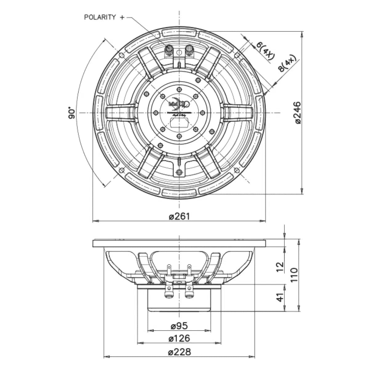 FaitalPro-10PR320 Transductor de graves y medios de 10" (25 cm)-Masori.de