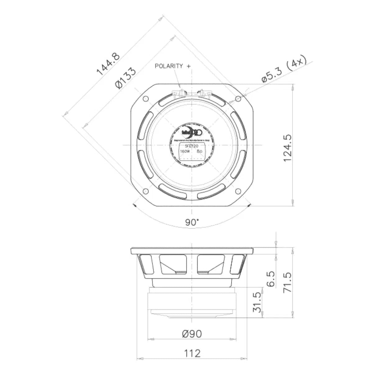 FaitalPro-5FE120-5" (13cm) conductor de graves-medios-Masori.de