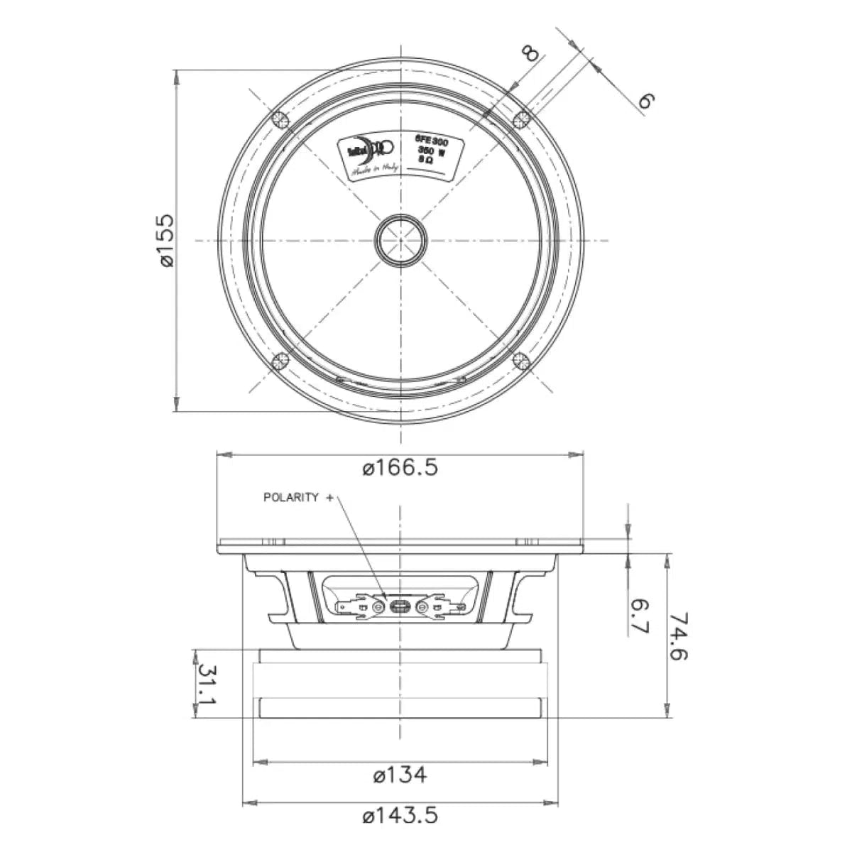 FaitalPro-6FE300-Controlador de graves-medios de 6,5" (16,5cm)-Masori.de