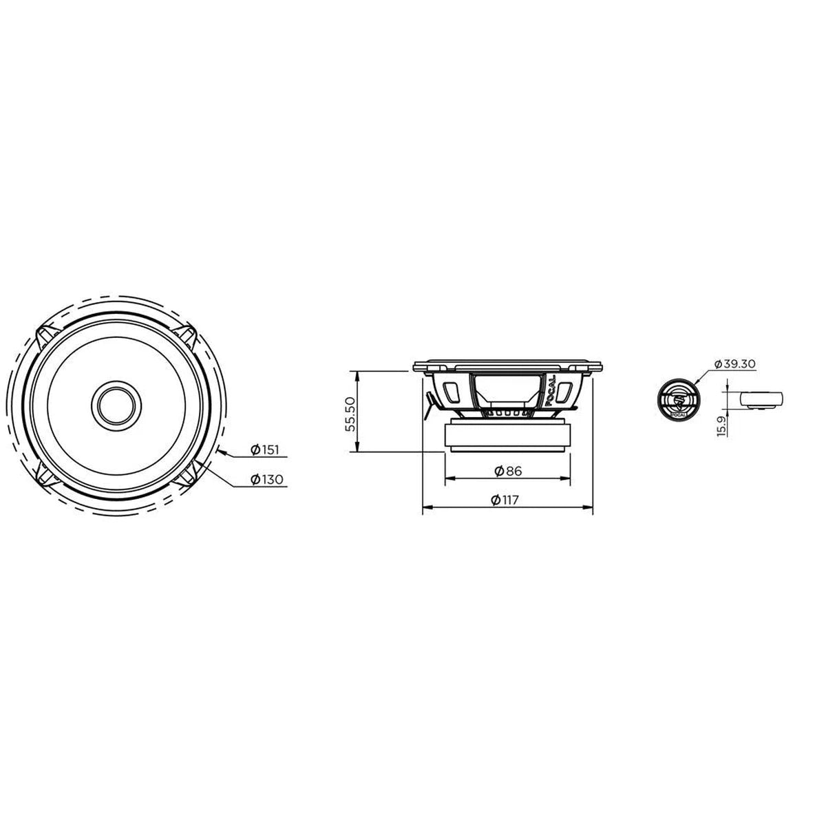 Juego de altavoces Focal-Auditor ASE130-5" (13cm)-Masori.de