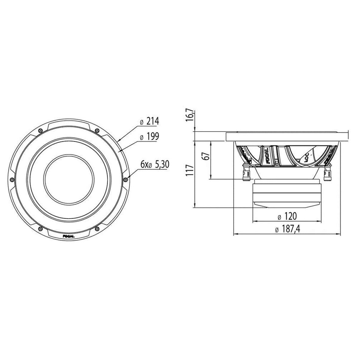 Subwoofer Focal-Flax Evo P20FE-8" (20cm)-Masori.de