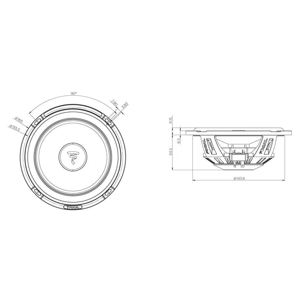 Juego de altavoces Focal-Flax Evo PS165FSE-6,5" (16,5cm)-Masori.de