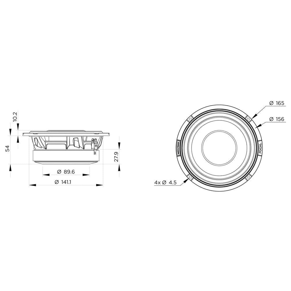 Subwoofer Focal-K2 Power M 6.5KM-6.5" (16,5cm)-Masori.de