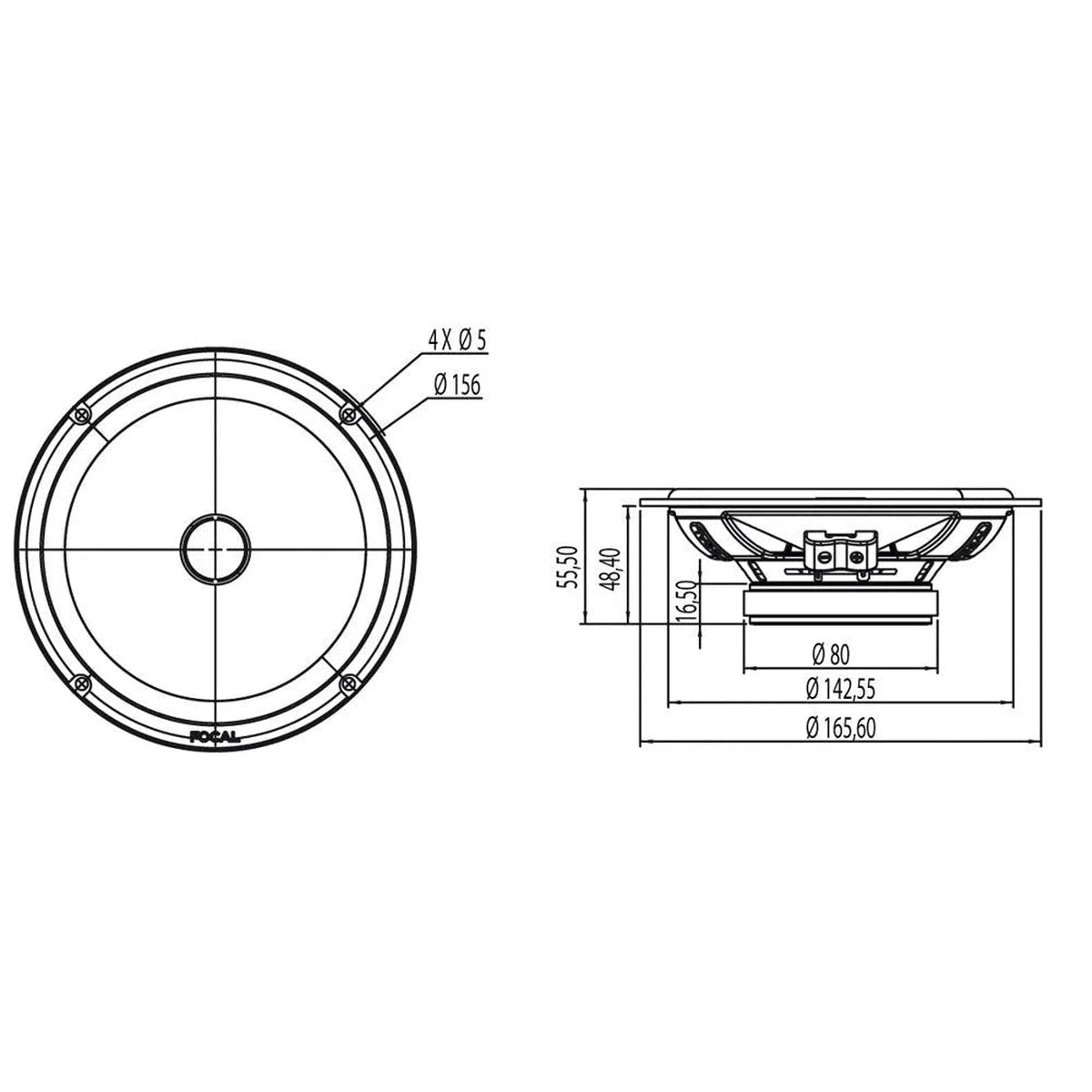 Conjunto de altavoces Focal-Universal ISU165-6,5" (16,5cm)-Masori.de