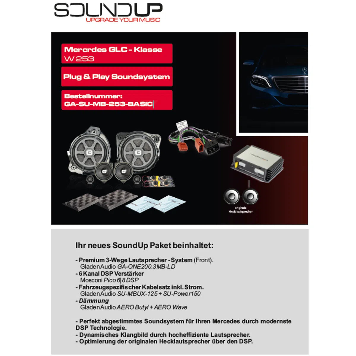 Gladen-Sound Up MB 253-Mercedes-Complete-Set-Masori.de