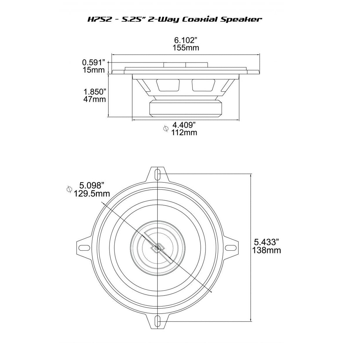 Altavoz coaxial Cerwin Vega-HED Series H752-5" (13cm)-Masori.de