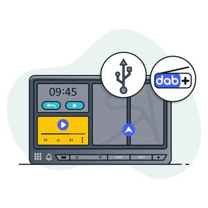 Masori radio de navegación con USB trasero, micrófono y DAB+ antena parabrisas servicio de instalación-masori-kaufen