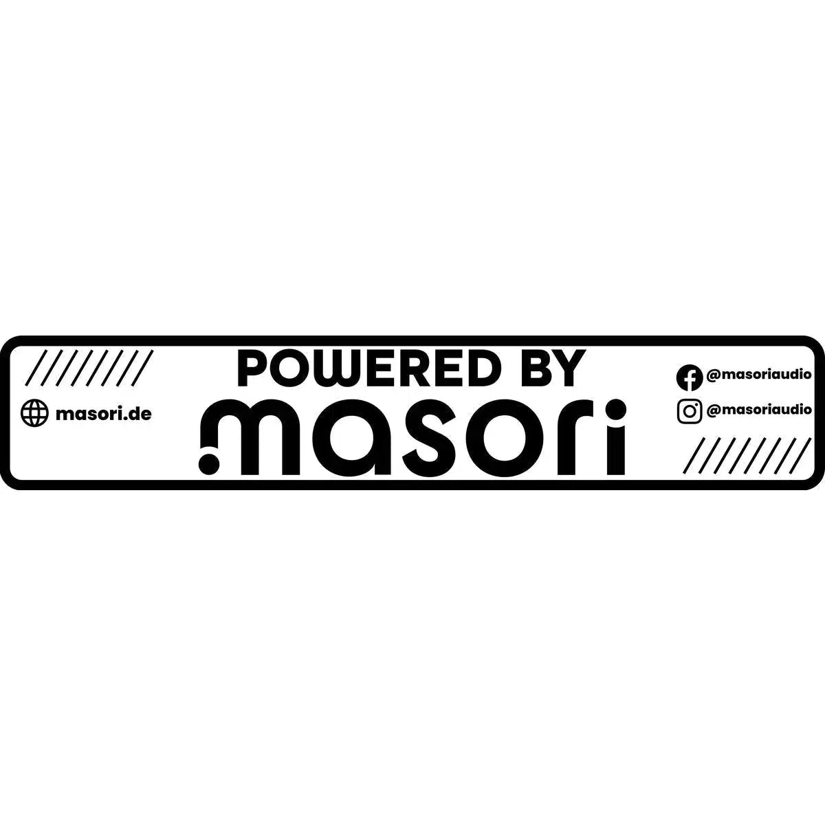 Masori-POWERED BY MASORI Pegatina-Sticker-Masori.de