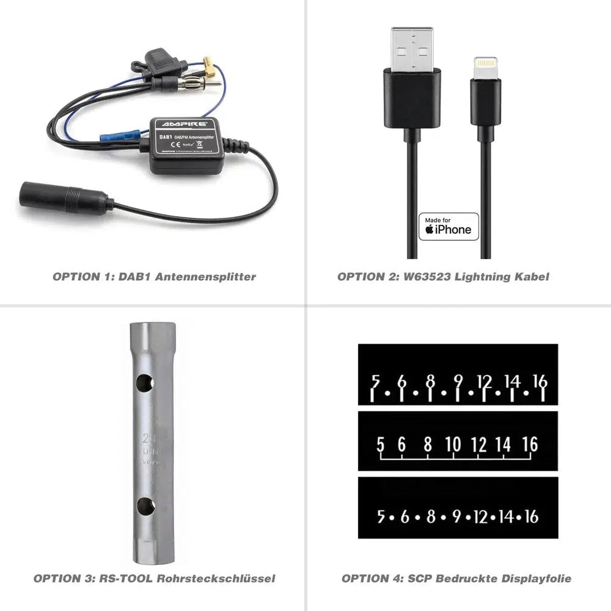 Retrosound-RSD-Trim-6DAB-1-DIN Radio para coche-Masori.de