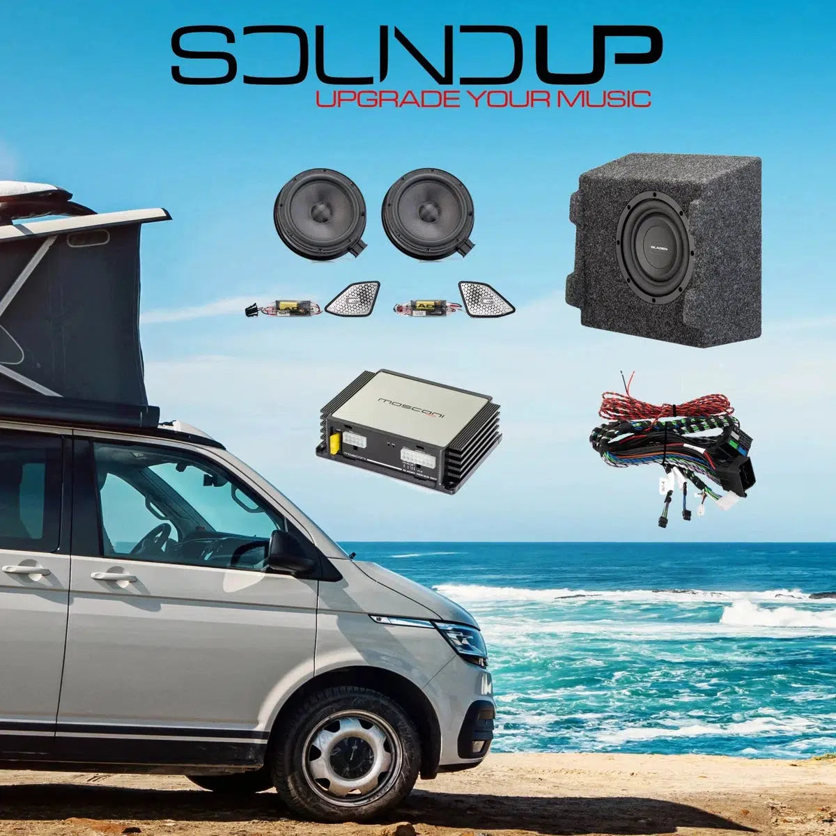 Gladen-Sound Up VW T6 Sub-VW-Set completo-Masori.de