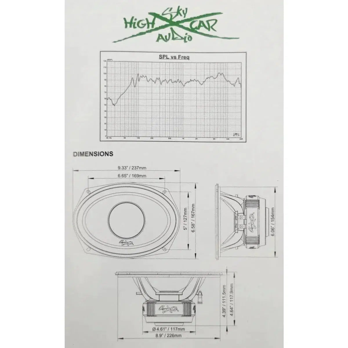 Sky High Car Audio-SH-HD69.4E-6 "x9" Juego de altavoces-Masori.de