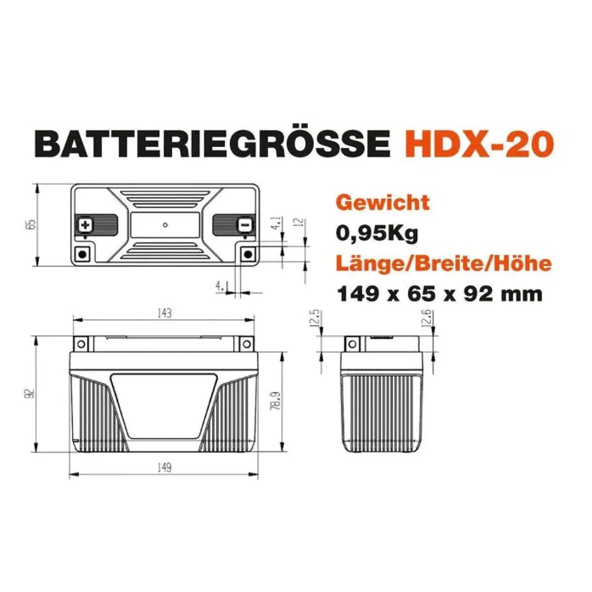 CS-Batteries-HDX-20 - 6Ah LiFePO4-Lithium - LiFePO4-Masori.fr