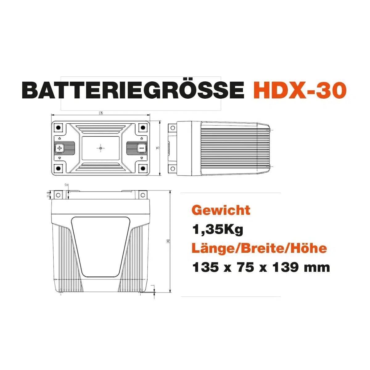 CS-Batteries-HDX-30 - 8Ah LiFePO4-Lithium - LiFePO4-Masori.fr