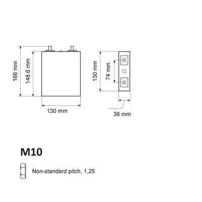 Elerix-EX-L50-4C-50Ah-LiFePO4-Lithium - LiFeYPO4 cellule-Masori.fr