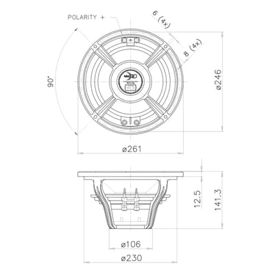 FaitalPro-10FH520-10" (25cm) Haut-parleur de grave-médium-Masori.fr