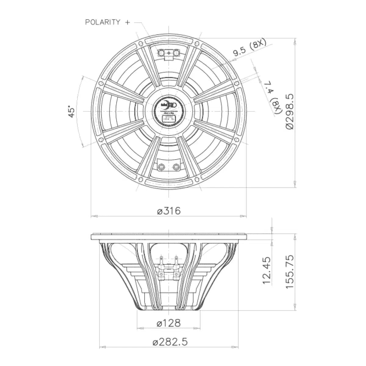 FaitalPro-12FH500-12" (30cm) Haut-parleur de grave-médium-Masori.fr