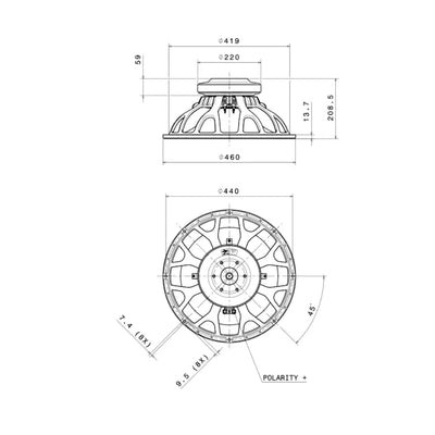 FaitalPro-18HP1030-18" (46cm) Subwoofer-Masori.fr